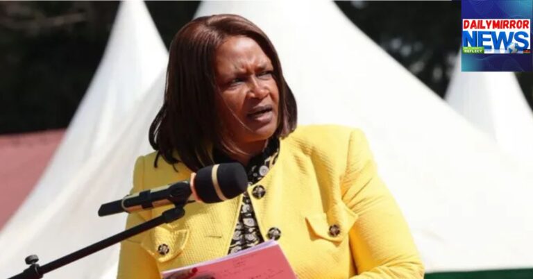 Acting Teachers Service Commission CEO Evaleen Mitei speaking at a past function.