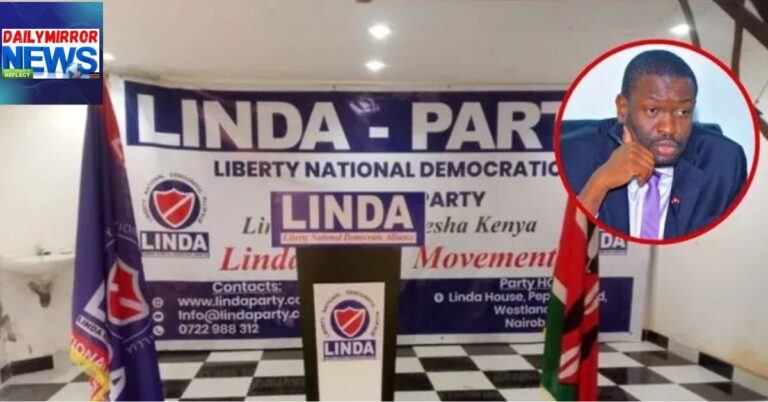 Sifuna’s Linda Mwananchi Secures Temporary Protection in Party Name Dispute An image of the LINDA Party preparing for a press conference during the party's launch, with an insert of Nairobi Senator Edwin Sifuna
