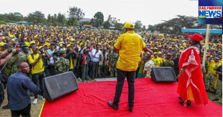 UDA Scores Major Political Boost as Former Jubilee Leaders Led by Maison Leshoomo Defect Deputy President Kithure Kindiki addressing Maralal residents in Samburu on Saturday, August 1, 2026.