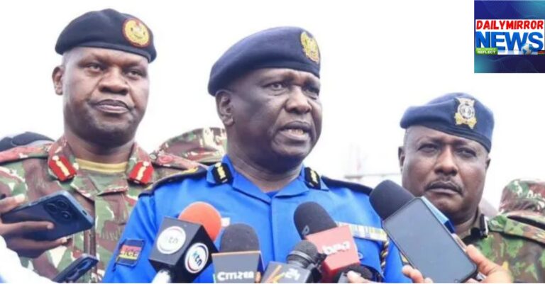 Inspector General of Police Douglas Kanja addressing the press on June 25, 2026.