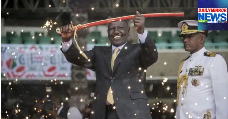 President William Ruto during his swearing-in ceremony.