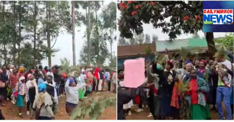 Screengrabs of demos in Gikondi, Mukurwe-ini Constituency, following the dramatic arrest of their MP, John Kaguchi on August 3.