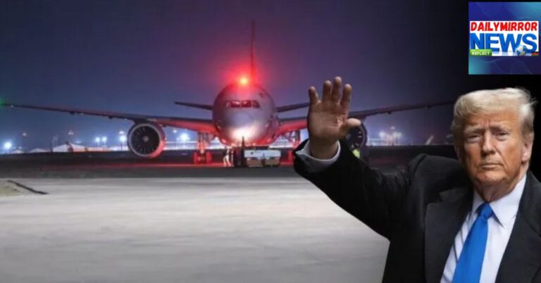 A photo collage of President Donald Trump and a plane about to take off at the Jomo Kenyatta International Airport (JKIA) for Haiti on Saturday, January 18, 2025.