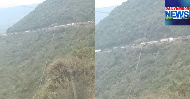 A collage of the traffic gridlock along the Mau Escarpment on Sunday, September 20.