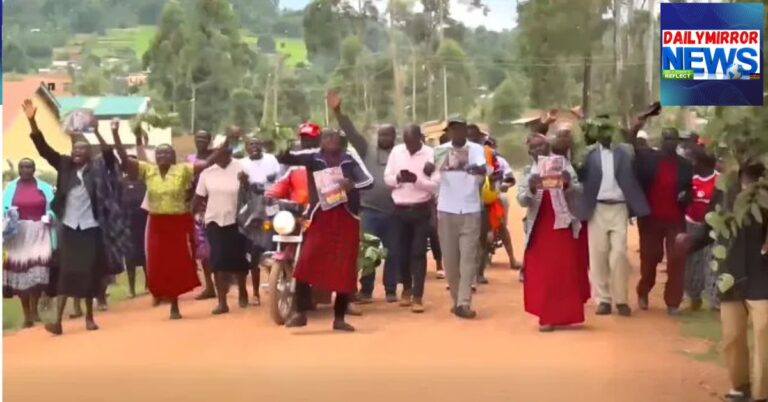 Residents of Iranya in Kitutu Masaba Constituency protest, demanding justice over the death of a 24-year-old man.