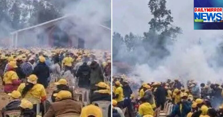 A collage showing scenes after teargas was deployed during an even for UDA polling centre officials at Nembure Stadium in Manyatta Constituency, Embu County, September 12, 2026.