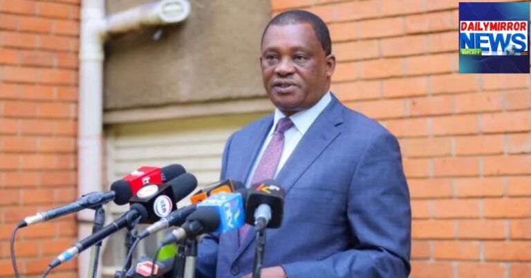 Justin Muturi Denies Viral Statement Claiming Mt Kenya East Political Split Former Public Service Cabinet Secretary Justin Muturi addressing members of the press on April 2, 2025.