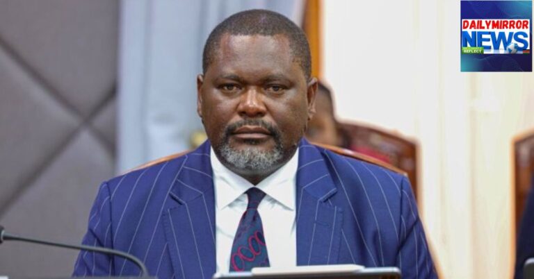 Public Service CS Geoffrey Ruku during a Cabinet Committee meeting on Finance, Infrastructure, Land and Economic Production at the Deputy President's Karen residence, January 7, 2025.