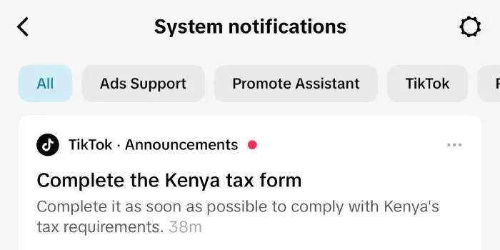 TikTok Asks Kenyan Creators to Submit Tax Details Amid Withholding Tax Changes