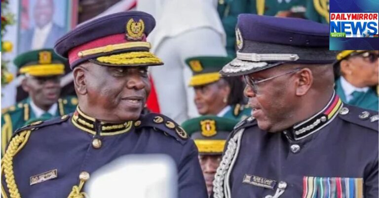 IG Douglas Kanja and DIG KPS Eliud Lagat during the National Youth Service passing-out parade in Gilgil, Nakuru County, on October 2, 2026.