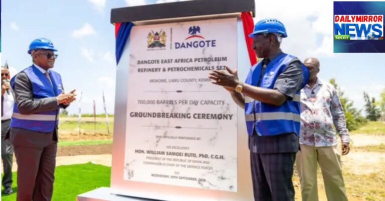 COFEK Seeks Details on Govt’s Ksh65 Billion Stake in Dangote Refinery President William Ruto and Nigerian billionaire Aliko Dangote during the East African Oil Refinery groundbreaking in Lamu on September 30, 2026