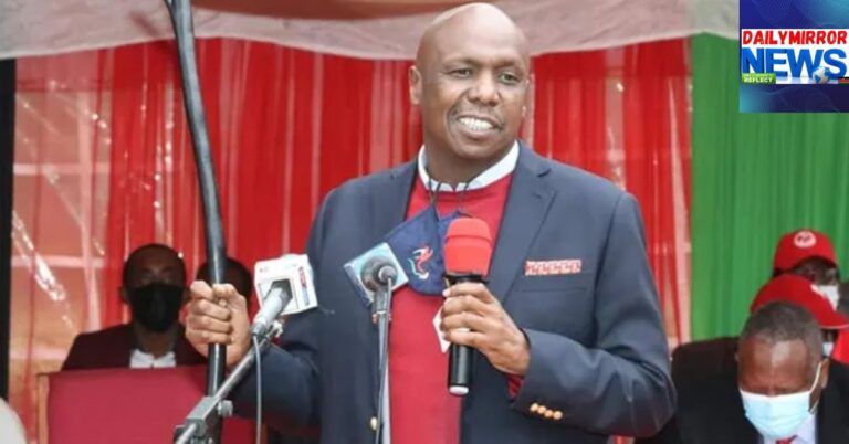 Baringo Senator Gideon Moi gives an address.