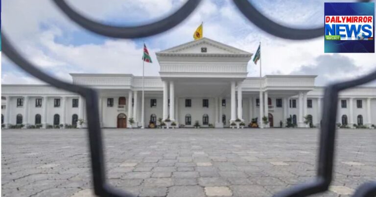 A wide-angle photo of the front view of the State House, Nairobi, after renovations, ‎December ‎21, 2025.