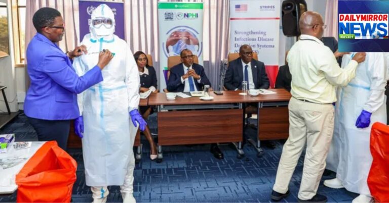 Health CS Aden Duale observing the Ebola Virus Disease (EVD) Rapid Response Team (RRT) Training of Trainers (ToT) programme in Nairobi, June 10, 2026.