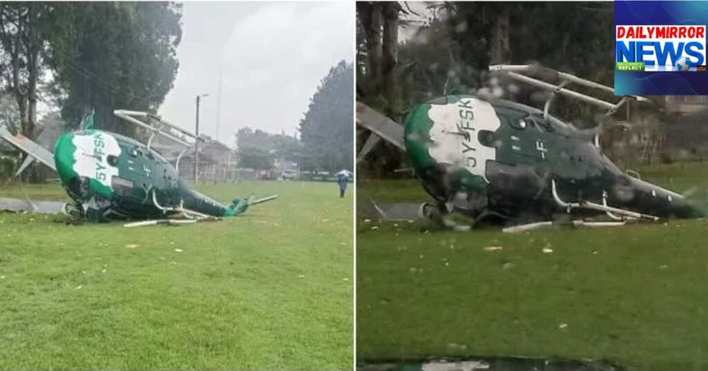 Helicopter Carrying Five People Crashes at Kericho Golf Club