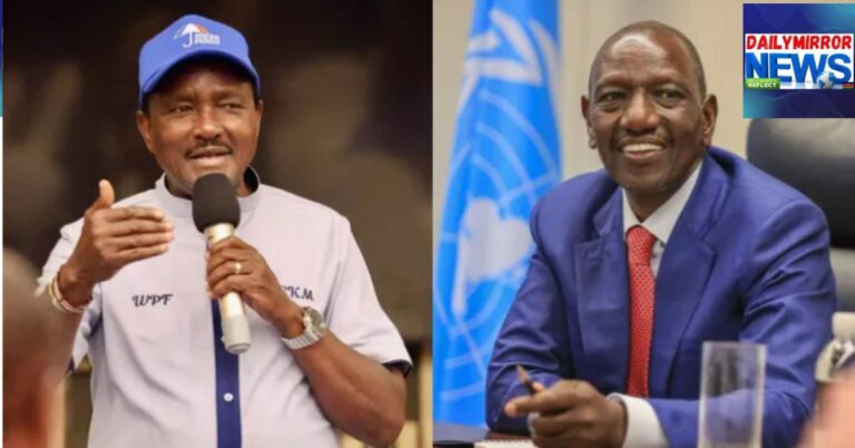 Side-by-side images of Wiper leader Kalonzo Musyoka and President William Ruto